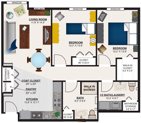 Retirement Home Floor Plans Assisted Living Floor Plans Appleton