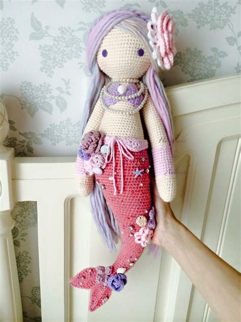 Sewing And Fiber Crochet Mermaid Crochet Pattern Pdf English Crochet Doll