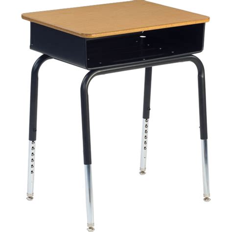 785 Series Open Front School Desk With Laminate Top And Metal Book Box