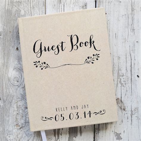 Wedding Guest Book Wedding Guestbook Custom Guest Book