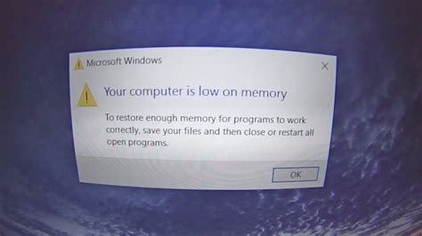 Your Computer Is Low On Memory Quick Fix Youtube