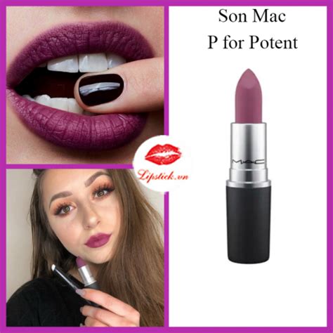 Son Mac 919 Son Mac P For Potent Tím Mận Powder Kiss Lipstick