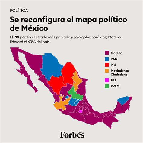 forbes méxico on twitter 🇲🇽 así queda el mapa político de méxico con