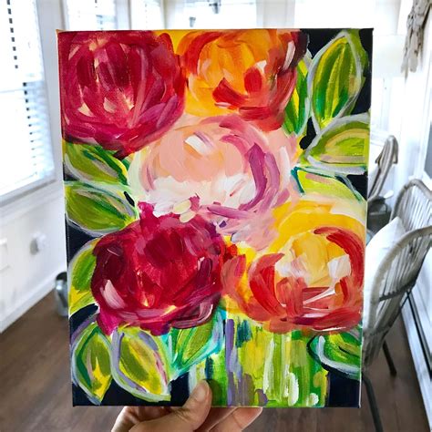How To Paint Abstract Flowers Youtube Video Tutorial Online Painting