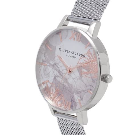 Official Warranty Olivia Burton Ob16vm20 Quartz Abstract Florals