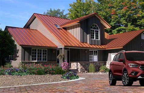 Copper Penny Kynar Standing Seam Metal Roofing Copper Roof House