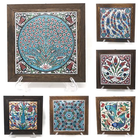 Handmade Handpainted Turkish Ottoman Design Wall Art Ceramic Tile With