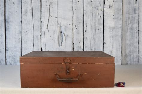 Vintage Suitcase Old Wooden Suitcase Wooden Trunk Etsy