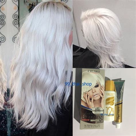 Hair Dye Cream White Color Permanent Cruset With Argan Oil