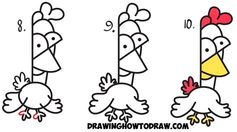 By yt yt 82 views. How to Draw Cartoon Chickens / Roosters from Lowercase ...