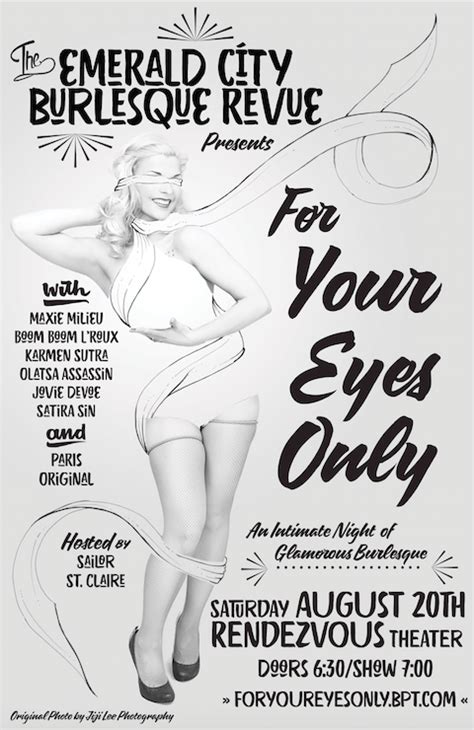 For Your Eyes Only An Intimate Night Of Glamorous Burlesque The