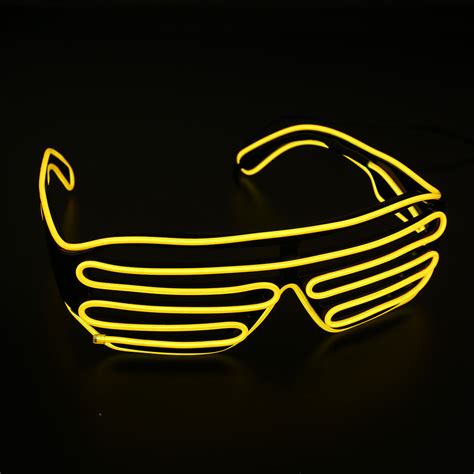 neon el wire led light shutter glasses funny glow glowing rave party sunglasses ebay