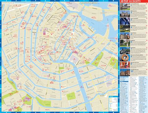 Amsterdam Map Top 10 Sights And Landmarks Including Anne Frank House