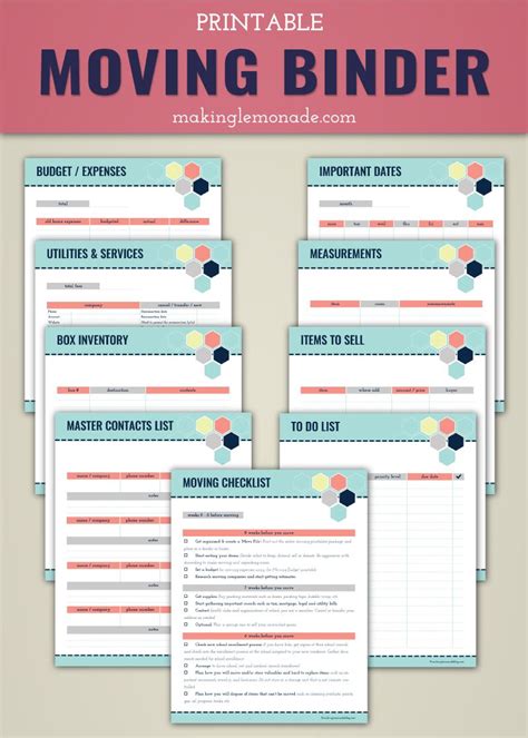 Ultimate Collection Of Moving Printables Free Printable Moving Binder