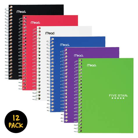 Five Star Personal Spiral Notebook College Ruled 7 X 4 38 6 Pack