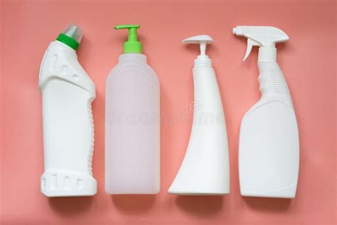 4 Types Of Plastic Bottles For Household Chemicals Stock Image Image