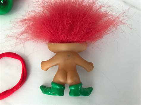 Vintage Troll Doll Russ Berrie And Co Plastic Christmas Troll Etsy Uk