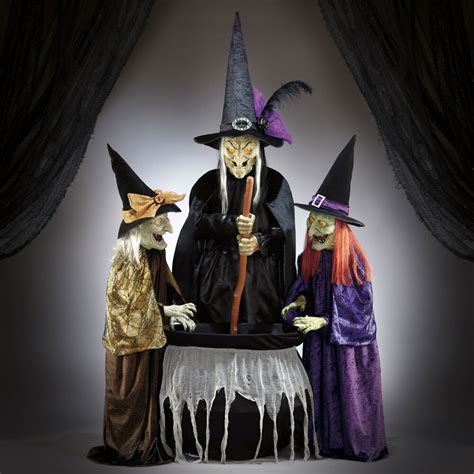 Halloween Wicked Stitchwick Sisters 3 Witches Animated 6ft Lifesize
