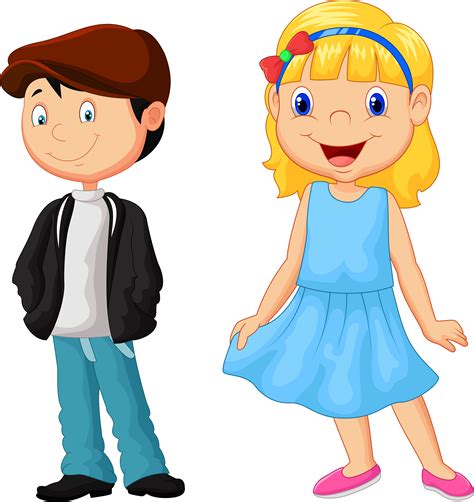 Boy And Girl Cartoon Clipart Fun And Expressive Graphics For All Your
