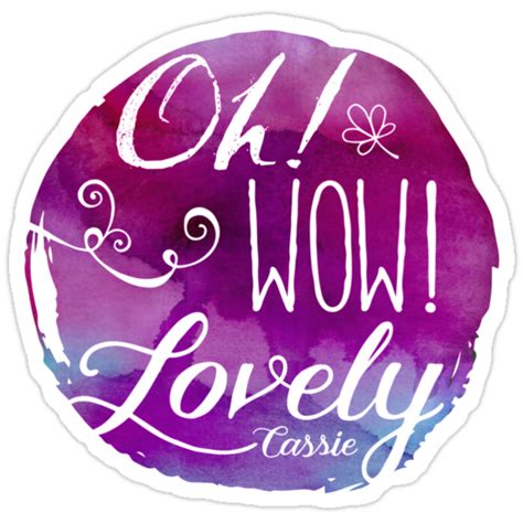 Oh Wow Lovely Stickers By Nxolab Redbubble