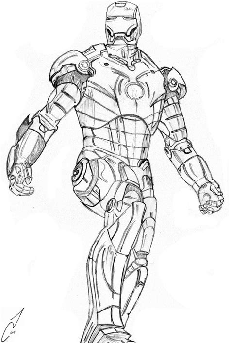 Ironman Sketch By Calvey On Deviantart