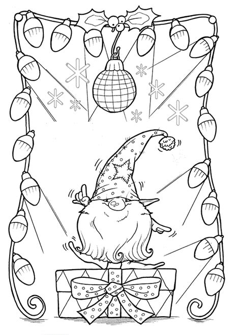 Free Printable Christmas Gnome Coloring Page | Coloring Page Blog