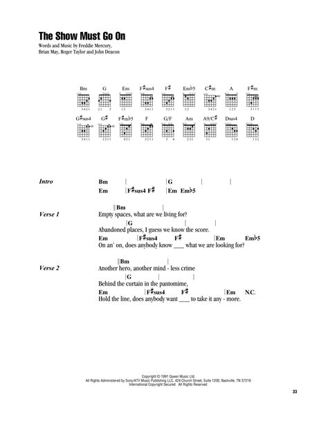 But my smile still stays on. The Show Must Go On Sheet Music | Queen | Guitar Chords/Lyrics