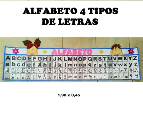 Alfabeto Cartazes Quatro 4 Tipos De Letras Imprimir Sala