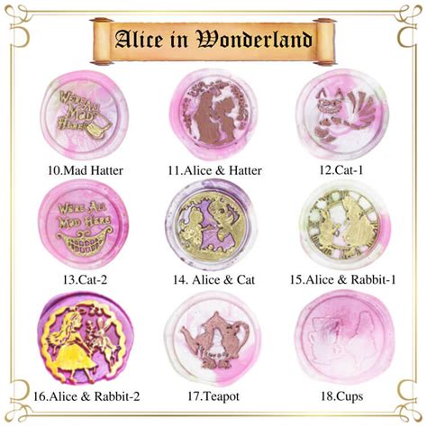 Alice In Wonderland Wax Seal Stamp Fairy Tale Amz Deco