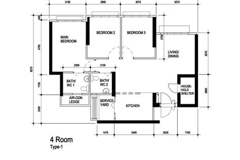 4 Room Hdb Floorplan Interior Design Singapore Interior Design Ideas