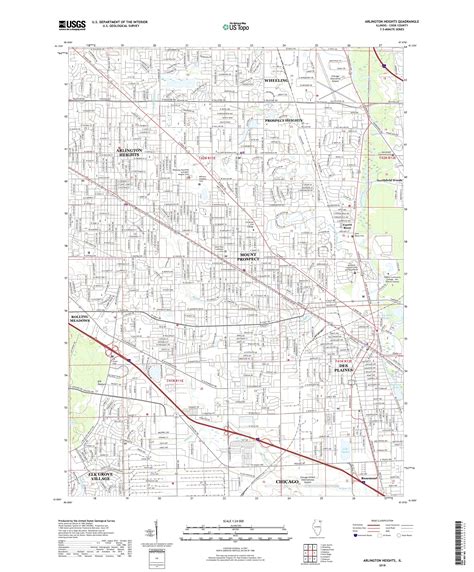 Mytopo Arlington Heights Illinois Usgs Quad Topo Map