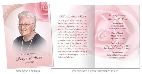 Funeral Program Design Graveside Service Program Template F C