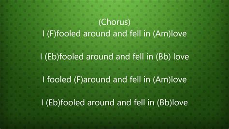 Fooled Around And Fell In Love Cover Lyrics Chords Included Chords