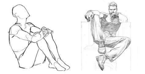 Share More Than 134 Male Sitting Poses Drawing Super Hot Vn