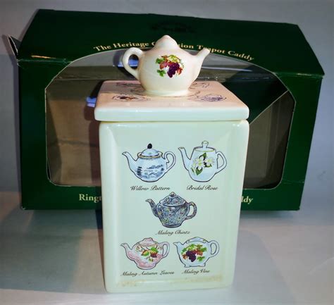Boxed Ringtons Heritage Collection Teapot Caddy Tea Bag Etsy