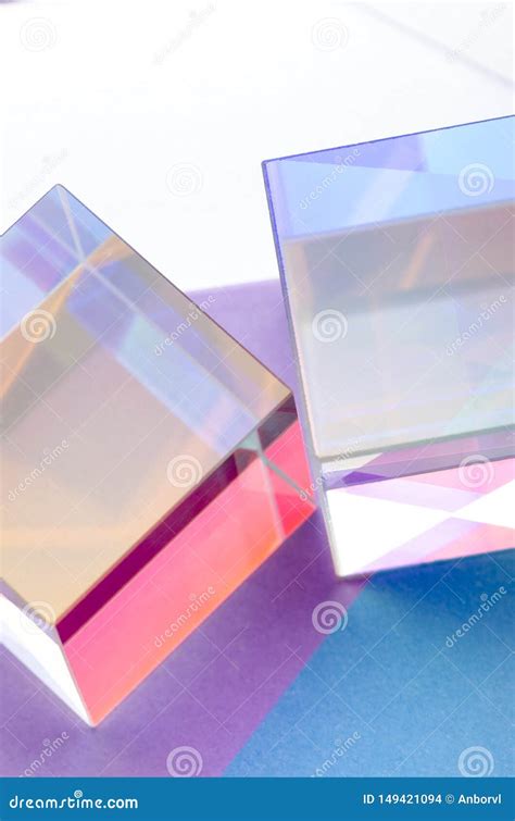 Glass Colored Transparent Cubes Abstract Stock Photo Image Of