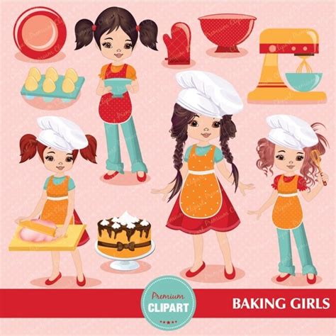 Baking Girls Clipart Commercial Use Cliparts By PremiumClipart