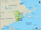 Geographical Map of Rhode Island and Rhode Island Geographical Maps