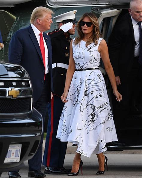 Melania Trump News First Lady Wows In White Dress For Independence Day