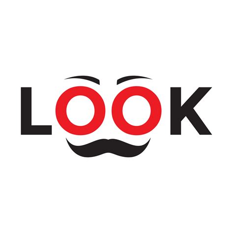 Letter Look With Mustache Logo Vector Icon Illustration Design 5547740