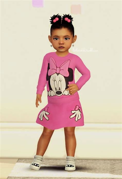 Minnie Mouse Set Sims 4 Clothing Sims 4 Toddler Sims 4 Children
