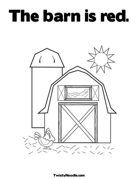 Download The barn is red Coloring Page | Farm theme preschool, Farm ...