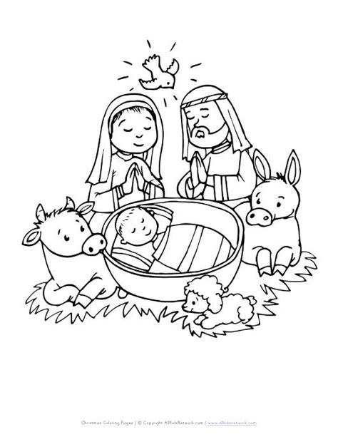 Baby In Manger Coloring Page Nativity Coloring Pages Jesus Coloring