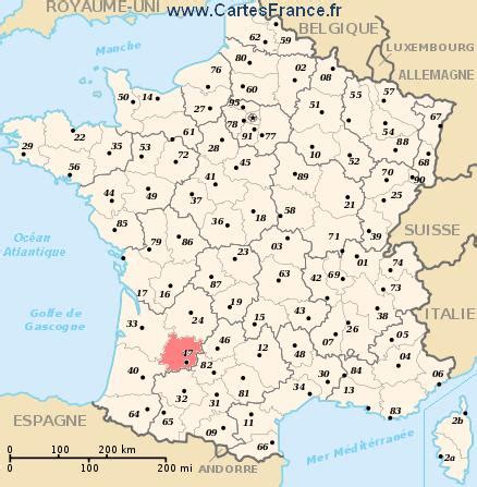 La densité est donc de 62 habitants / km2. Lot-et-Garonne - Département 47 - Arts et Voyages