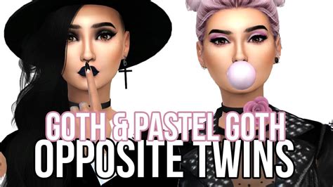 The Sims 4 Create A Sim Opposite Twins Gothpastel Goth Youtube
