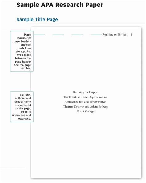 Free Downloadable Templates For Apa Format Papers Dascredit