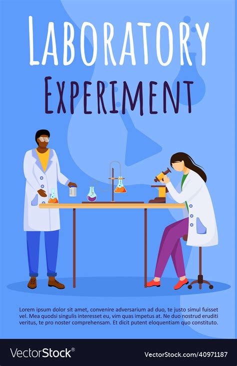 Laboratory Experiment Poster Template Conducting Vector Image