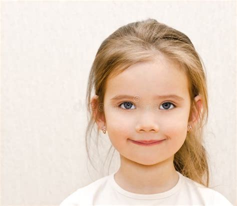 Portrait Of Cute Little Girl Stock Image Image Of White Beautiful