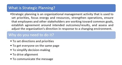 What Is Strategic Planning