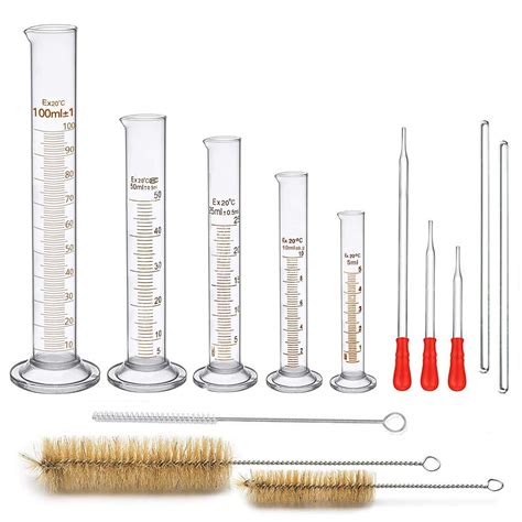 Buy Glass Graduated Cylinder Jesstolo Pcs Thick Glass Measuring